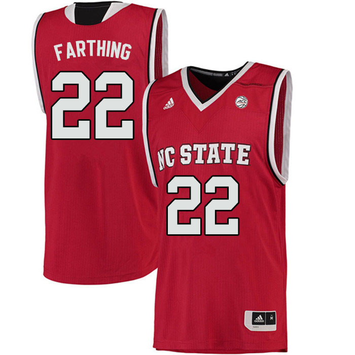 Men #22 Max Farthing NC State Wolfpack College Basketball Jerseys Sale-Red